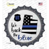 Utah Back The Blue Novelty Bottle Cap Sticker Decal Small