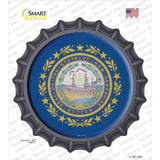 New Hampshire State Flag Novelty Bottle Cap Sticker Decal Small