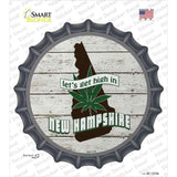 Lets Get High In New Hampshire Novelty Bottle Cap Sticker Decal Small