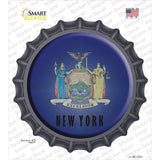 New York State Flag Novelty Bottle Cap Sticker Decal Small