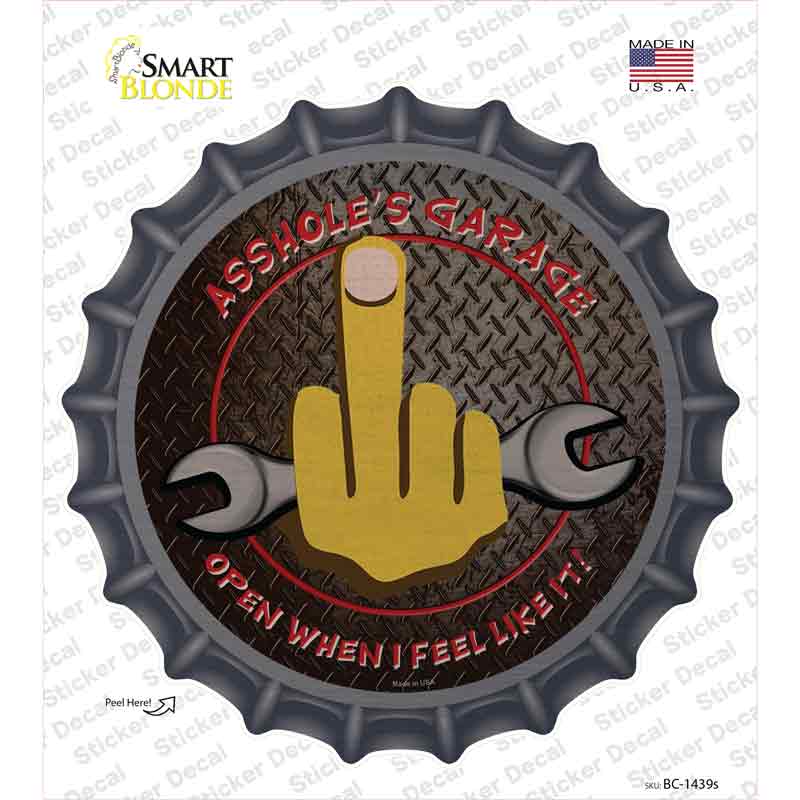 Flip Off Wrench Novelty Bottle Cap Sticker Decal Small