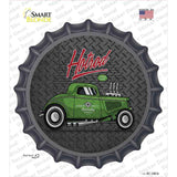 Green Hotrod Novelty Bottle Cap Sticker Decal