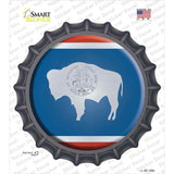 Wyoming State Flag Novelty Bottle Cap Sticker Decal Small