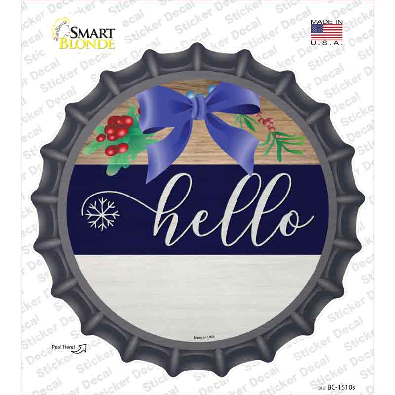 Hello Bow Novelty Bottle Cap Sticker Decal Small