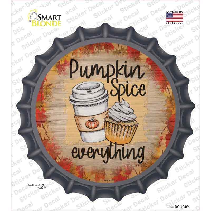 Pumpkin Spice Nice Novelty Bottle Cap Sticker Decal Small