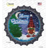 Merry Christmas Gnome Novelty Bottle Cap Sticker Decal Small