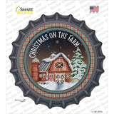 Christmas on the Farm Novelty Bottle Cap Sticker Decal Small