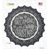 Dreaming of a White Christmas Novelty Bottle Cap Sticker Decal Small