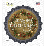 Seasons Greetings Glitter Novelty Bottle Cap Sticker Decal Small