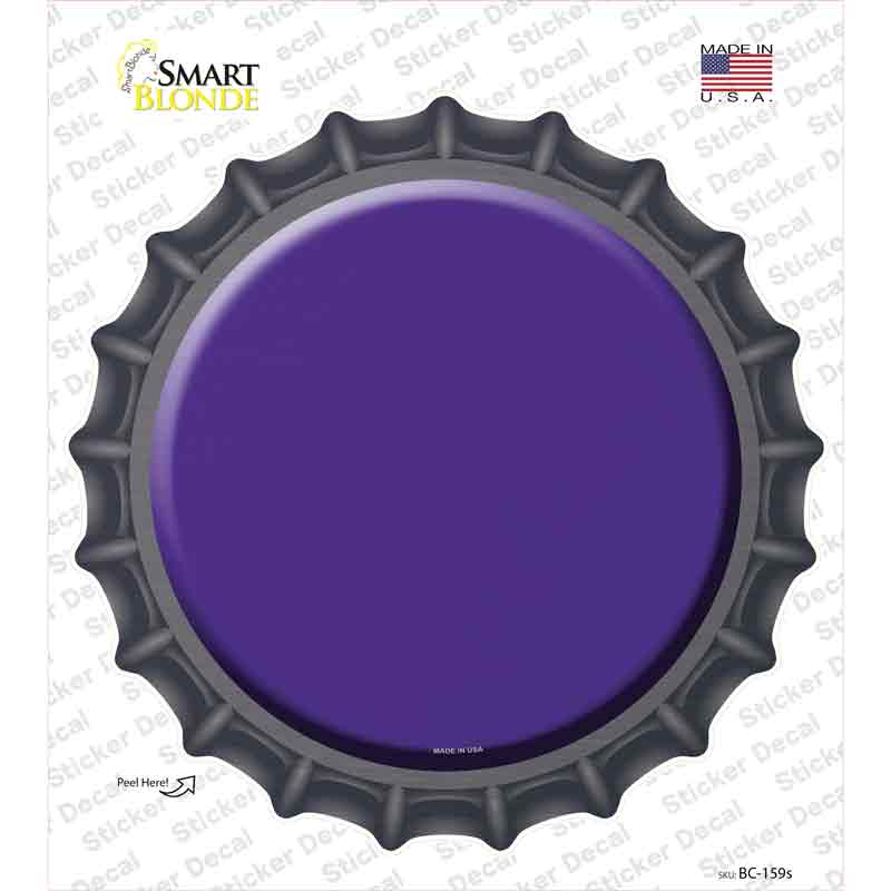Purple Novelty Bottle Cap Sticker Decal