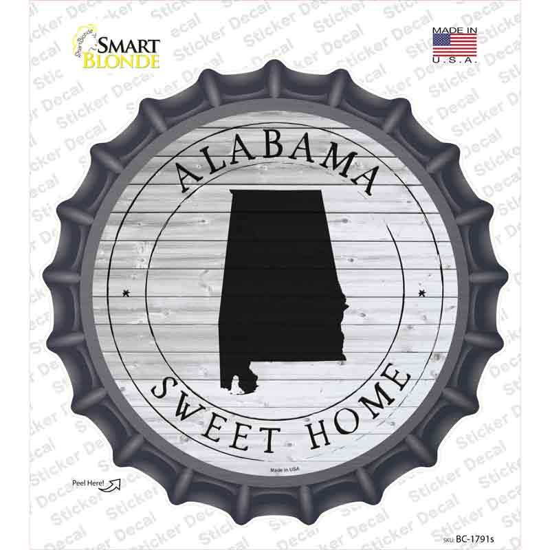 Alabama Sweet Home Novelty Bottle Cap Sticker Decal Small