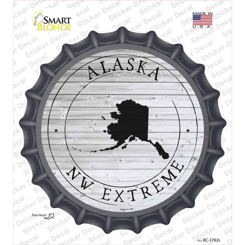 Alaska NW Extreme Novelty Bottle Cap Sticker Decal Small