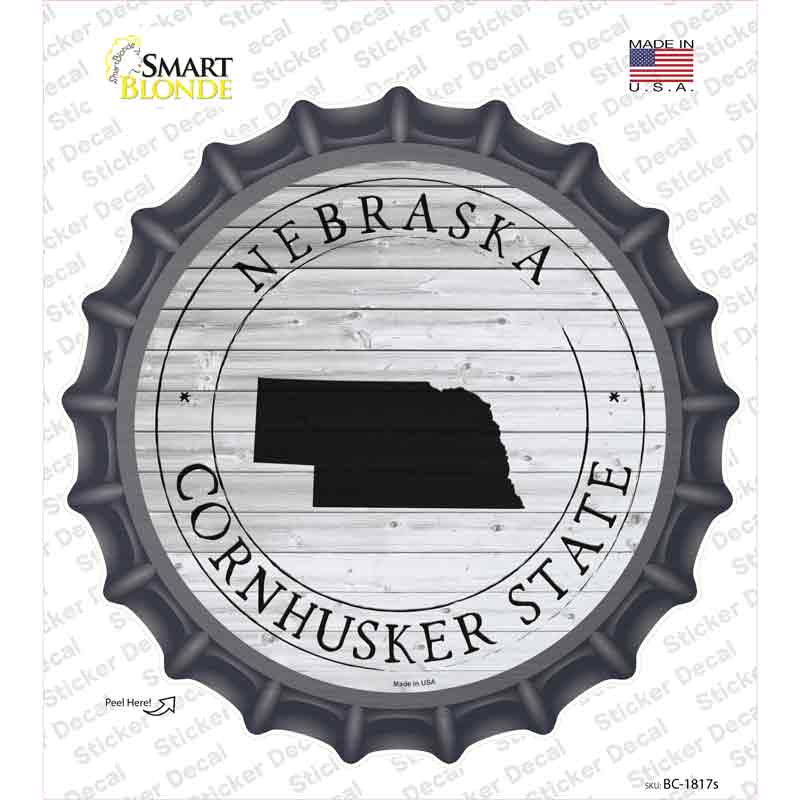 Nebraska Cornhusker State Novelty Bottle Cap Sticker Decal Small