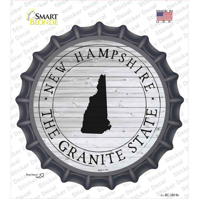 New Hampshire Granite State Novelty Bottle Cap Sticker Decal Small