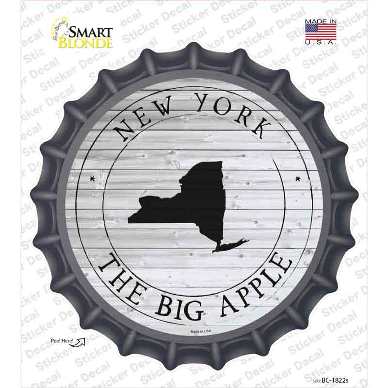 New York Big Apple Novelty Bottle Cap Sticker Decal Small