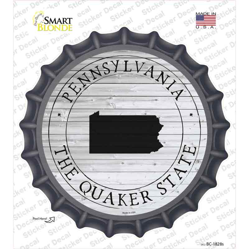 Pennsylvania Quaker State Novelty Bottle Cap Sticker Decal