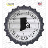 Rhode Island Ocean State Novelty Bottle Cap Sticker Decal Small