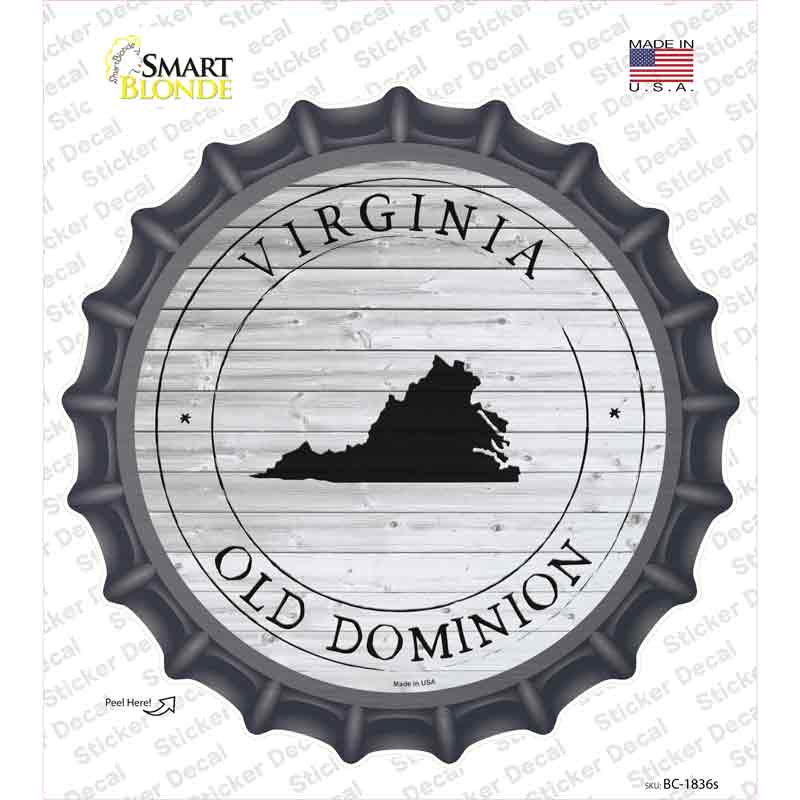 Virginia Old Dominion Novelty Bottle Cap Sticker Decal Small