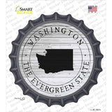 Washington Evergreen State Novelty Bottle Cap Sticker Decal Small