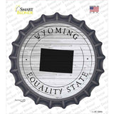 Wyoming Equality State Novelty Bottle Cap Sticker Decal Small