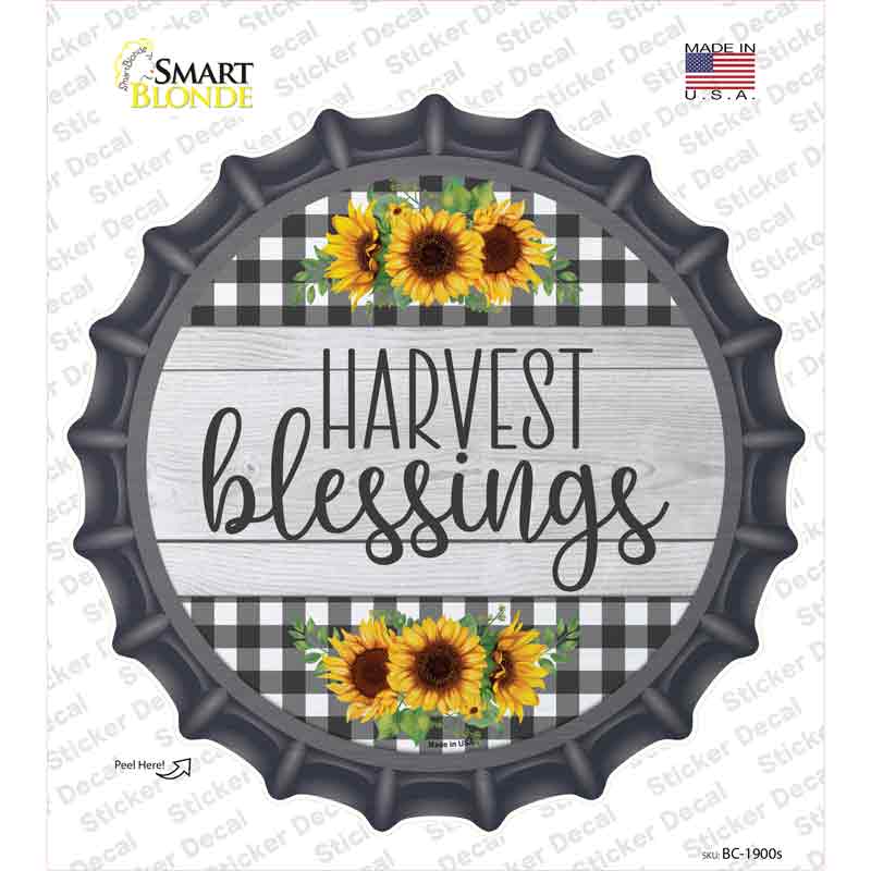 Harvest Blessings Novelty Bottle Cap Sticker Decal Small