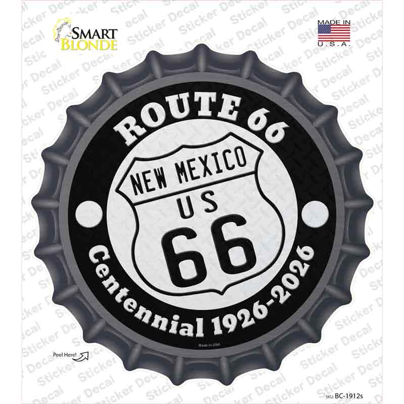 New Mexico Route 66 Centennial Novelty Bottle Cap Sticker Decal