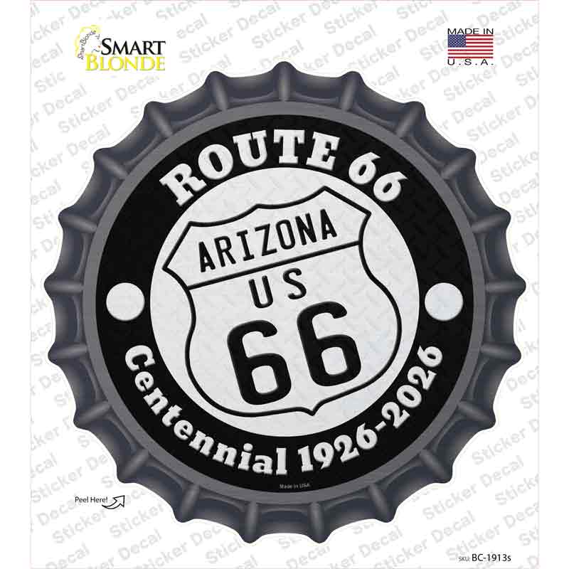 Arizona Route 66 Centennial Novelty Bottle Cap Sticker Decal