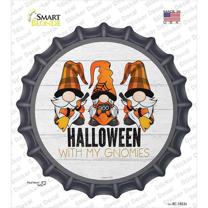 Halloween With My Gnomies Novelty Bottle Cap Sticker Decal Small