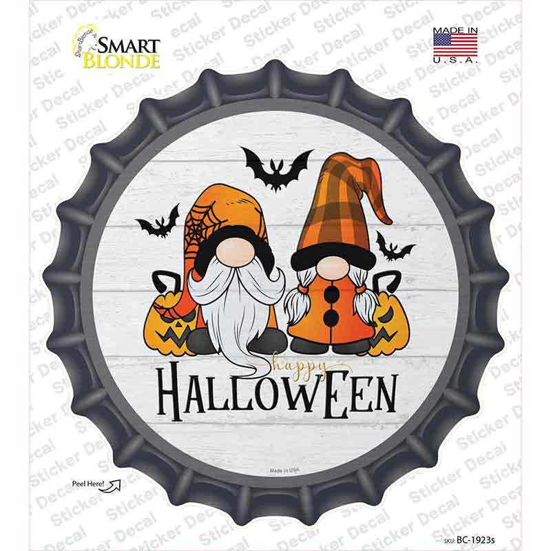 Happy Halloween Spooky Gnomes Novelty Bottle Cap Sticker Decal Small