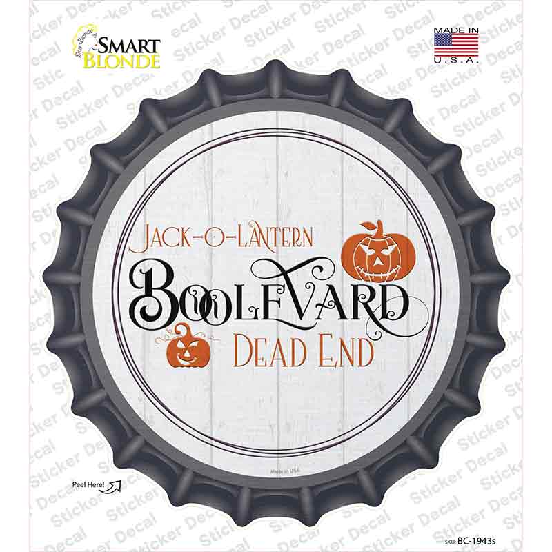 Jack O Lantern Boolevard Novelty Bottle Cap Sticker Decal Small