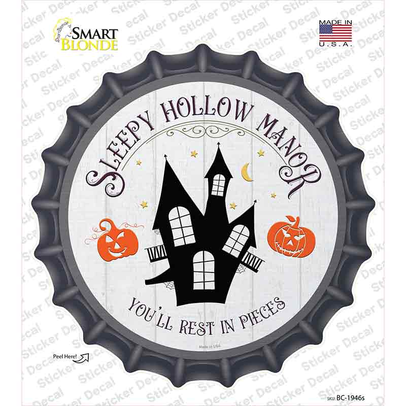 Sleepy Hollow Manor Novelty Bottle Cap Sticker Decal Small