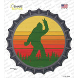 Bigfoot Peace Novelty Bottle Cap Sticker Decal Small