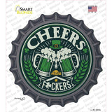 Cheers Fuckers Novelty Bottle Cap Sticker Decal BC-2053s