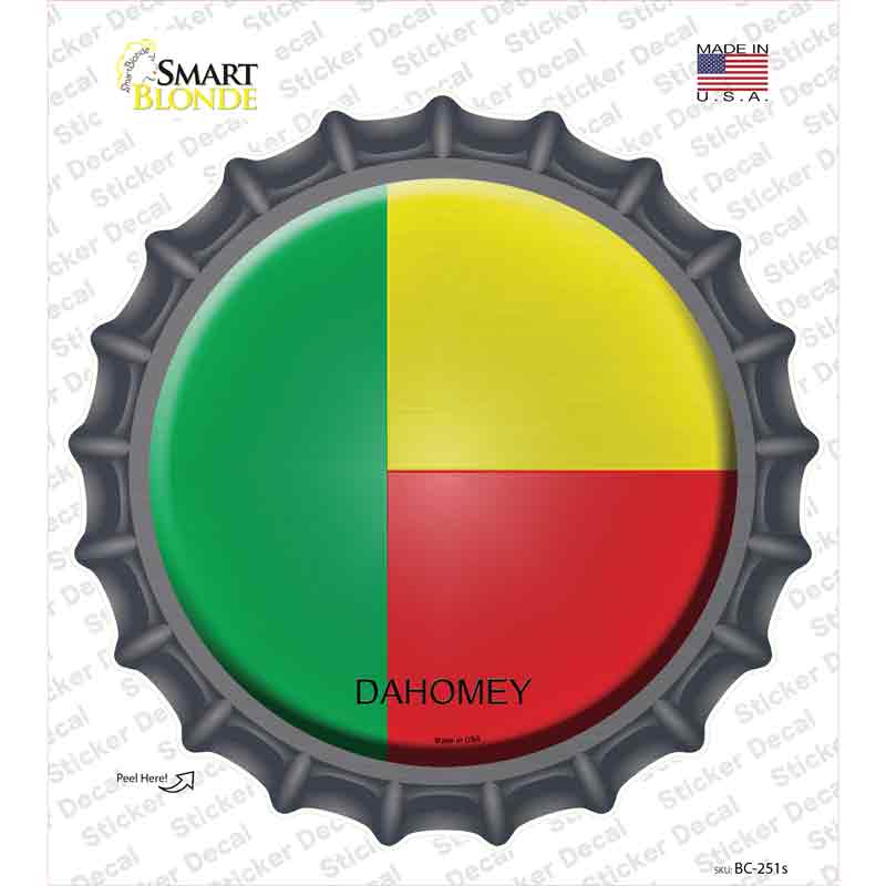 Dahomey Country Novelty Bottle Cap Sticker Decal