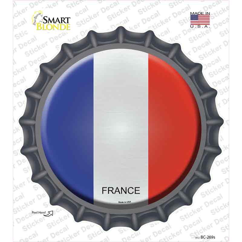 France Country Novelty Bottle Cap Sticker Decal