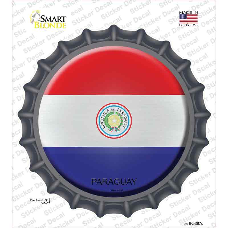 Paraguay Country Novelty Bottle Cap Sticker Decal