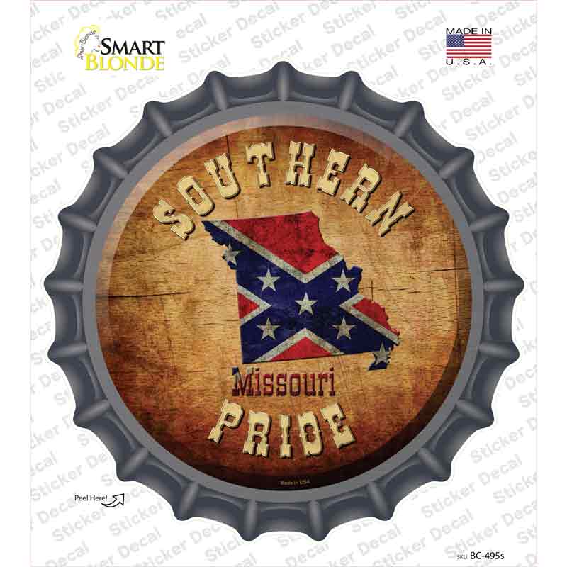 Southern Pride Missouri Novelty Bottle Cap Sticker Decal Small