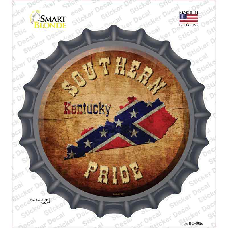 Southern Pride Kentucky Novelty Bottle Cap Sticker Decal Small