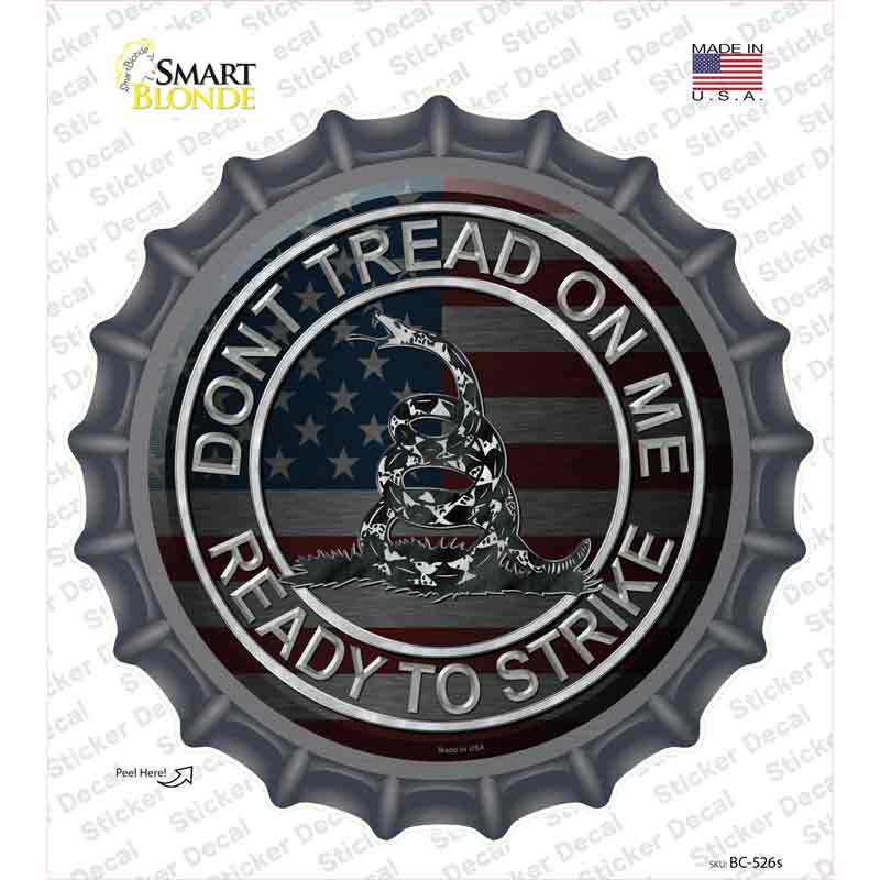 Dont Tread On Me Novelty Bottle Cap Sticker Decal Small