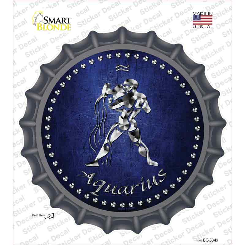 Aquarius Novelty Bottle Cap Sticker Decal