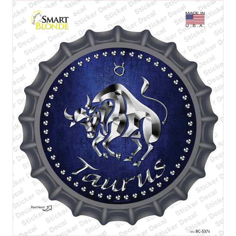 Taurus Novelty Bottle Cap Sticker Decal Small