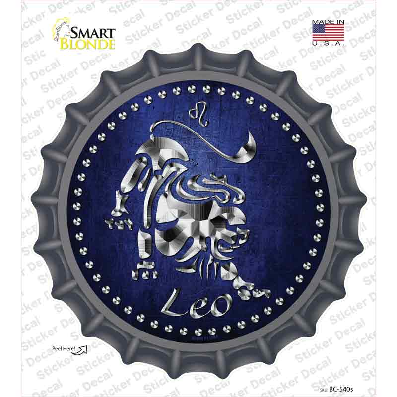 Leo Novelty Bottle Cap Sticker Decal Small