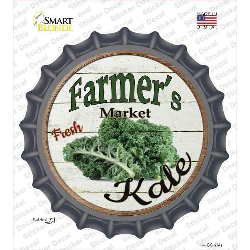 Farmers Market Kale Novelty Bottle Cap Sticker Decal Small