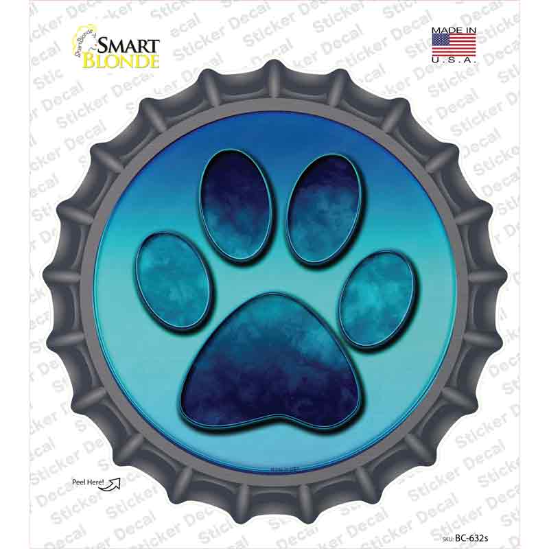 Paw Prints Novelty Bottle Cap Sticker Decal Small