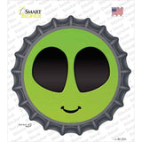 Alien Smile Face Novelty Bottle Cap Sticker Decal Small