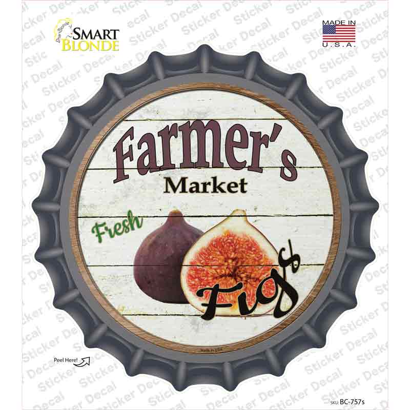 Farmers Market Figs Novelty Bottle Cap Sticker Decal Small