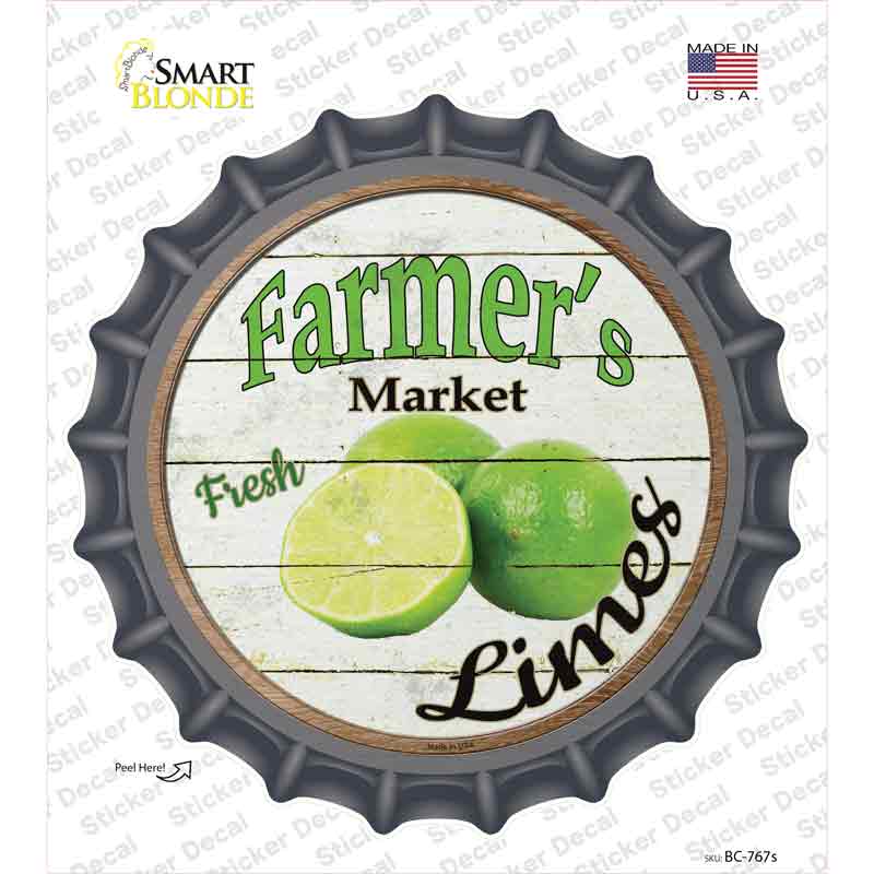 Farmers Market Limes Novelty Bottle Cap Sticker Decal Small