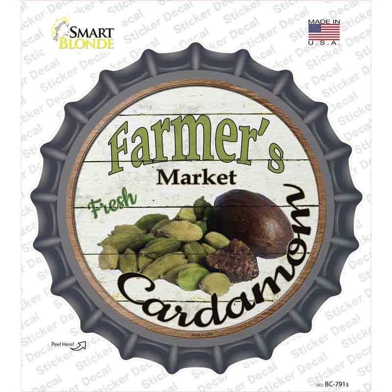 Farmers Market Cardamon Novelty Bottle Cap Sticker Decal Small