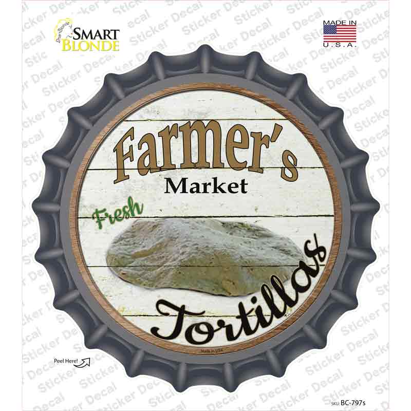 Farmers Market Tortillas Novelty Bottle Cap Sticker Decal Small