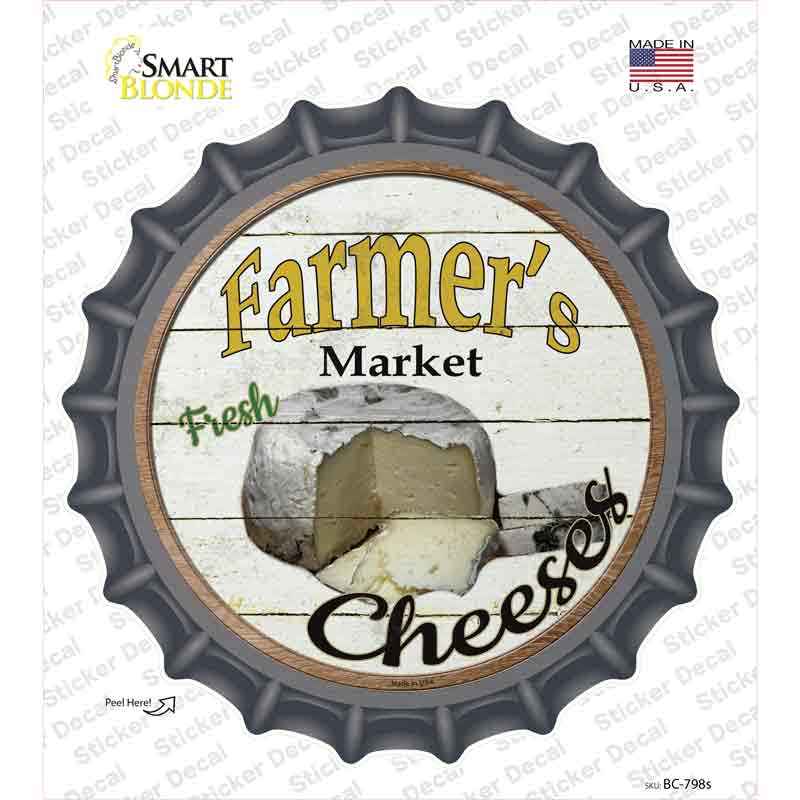 Farmers Market Cheeses Novelty Bottle Cap Sticker Decal Small